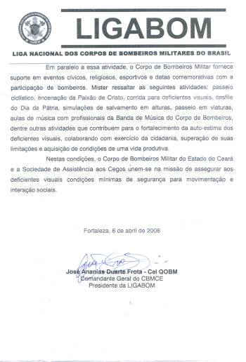 Declarao do Cel BM Jos Ananias Duarte Frota