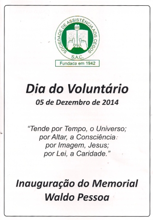 Capa do folder de Inaugurao do Memorial Waldo Pessoa