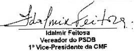 Imagem da Assinatura do Vereador do PSDB Idalmir Feitosa