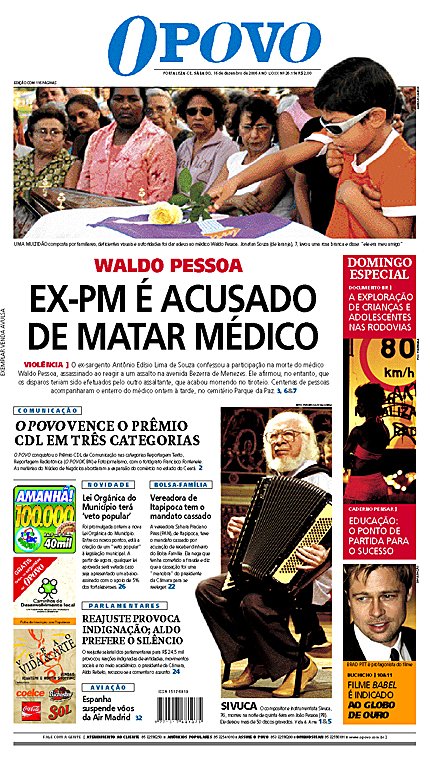 CAPA DO JORNAL O POVO DO DIA 16/12/2006