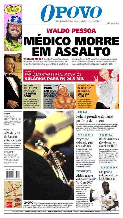 CAPA DO JORNAL O POVO DE 15/12/2006